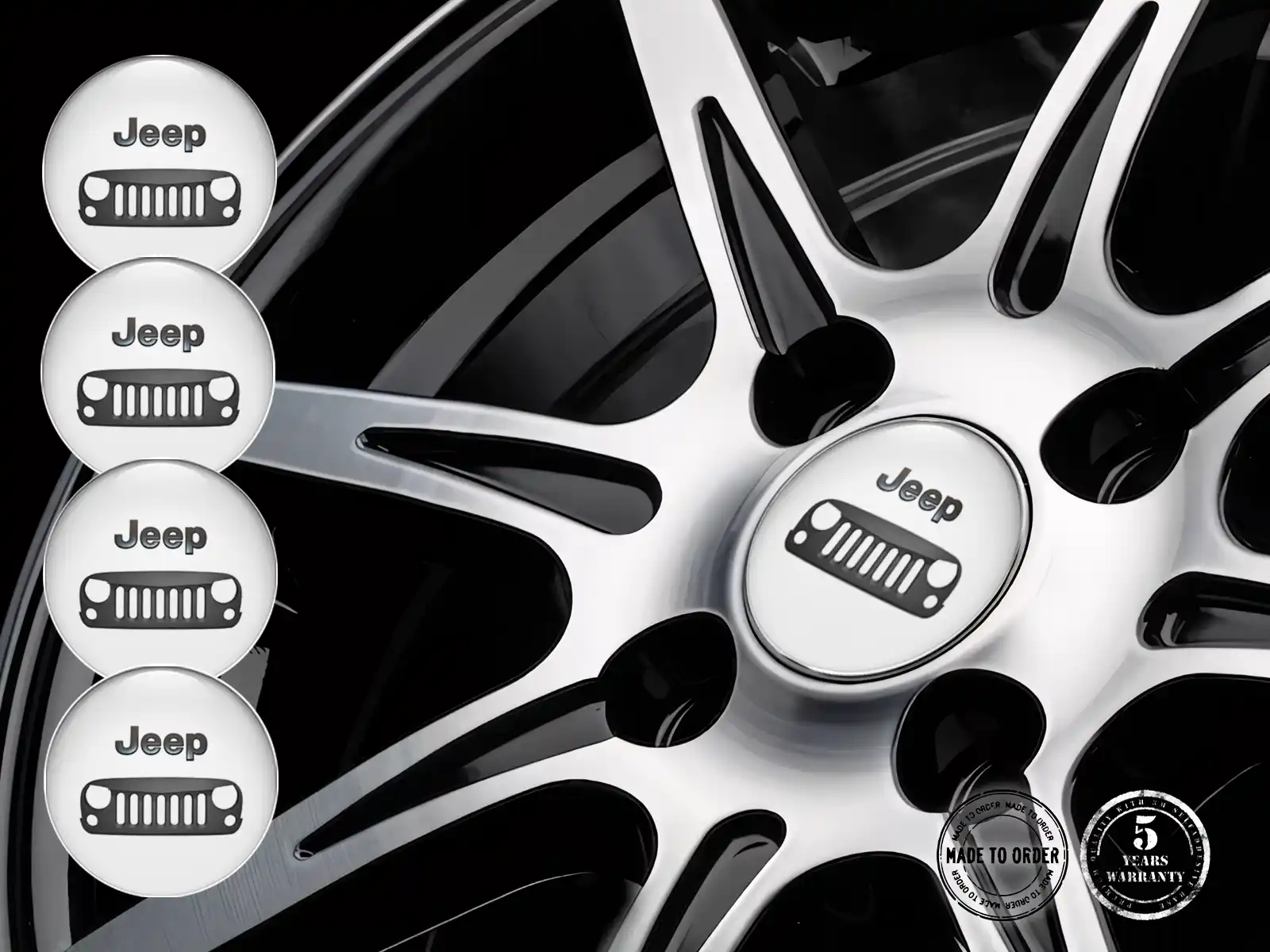 Jeep Pegatinas de Rueda Estilo Insignias de Silicona Racing